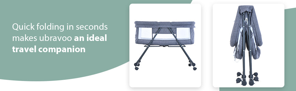 Lit de voyage pliable pour bébé avec matelas et roues silencieuses, berceau berçant convertible, XYT-001