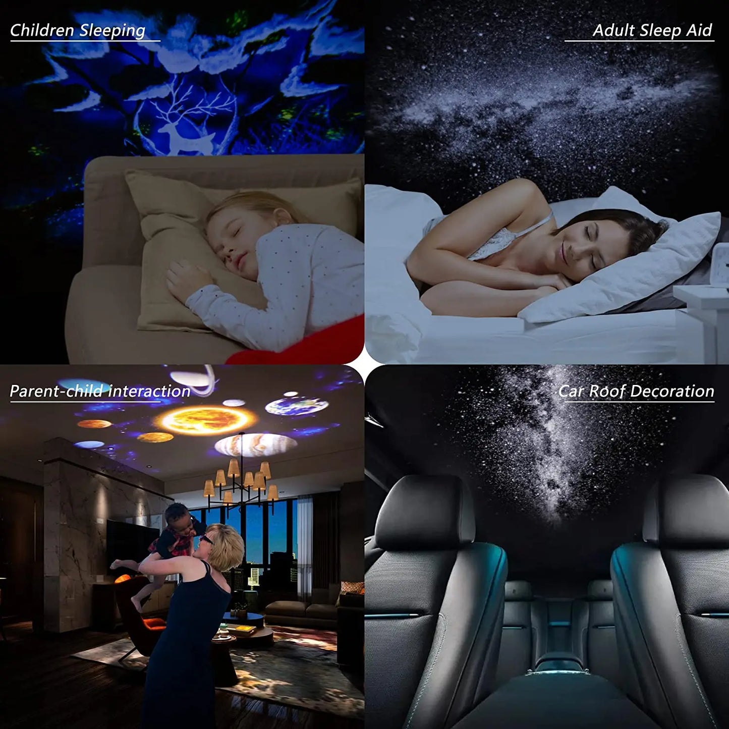 Projecteur Ciel Étoilé Enfant – Lampe Galaxie Rotative 360° | Veilleuse Rassurante Nuit Magique