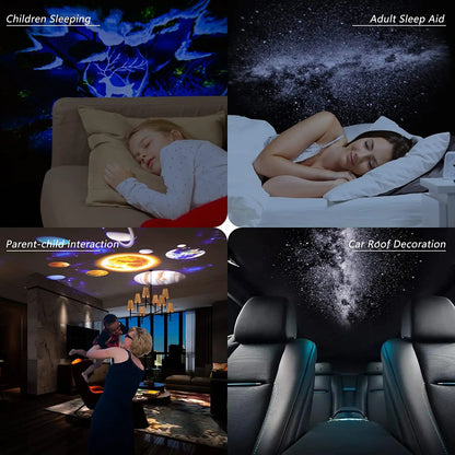 Projecteur Ciel Étoilé Enfant – Lampe Galaxie Rotative 360° | Veilleuse Rassurante Nuit Magique