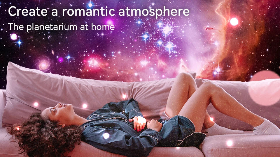 Projecteur Ciel Étoilé Enfant – Lampe Galaxie Rotative 360° | Veilleuse Rassurante Nuit Magique