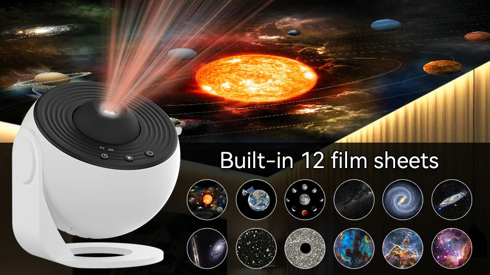 Projecteur Ciel Étoilé Enfant – Lampe Galaxie Rotative 360° | Veilleuse Rassurante Nuit Magique