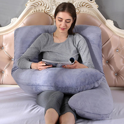 PANGDUBE Oreiller de grossesse 130*70cm Oreiller de taille pour femmes enceintes Oreiller d'allaitement Coussin d'allaitement pour femmes