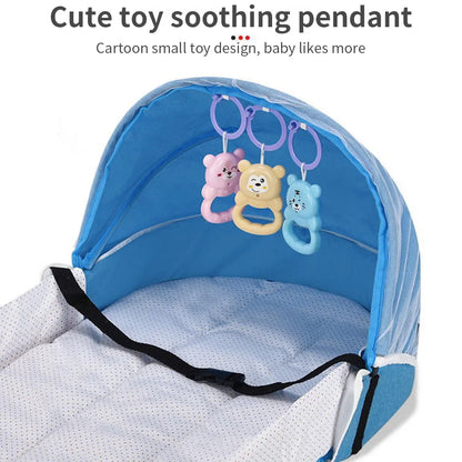 Lit de voyage pour bébé, nid de couchage pour nouveau-né avec filet pliable, moustiquaire, sac de couchage pour bébé, berceau pour nouveau-nés