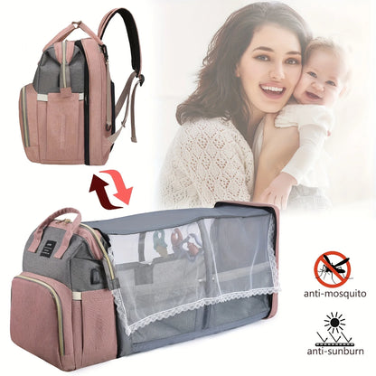 Sac de maternité léger et portable, lit de bébé pliable, sac de voyage de grande capacité pour la maternité, sac à dos pour bébé, sac de sortie pour maman.