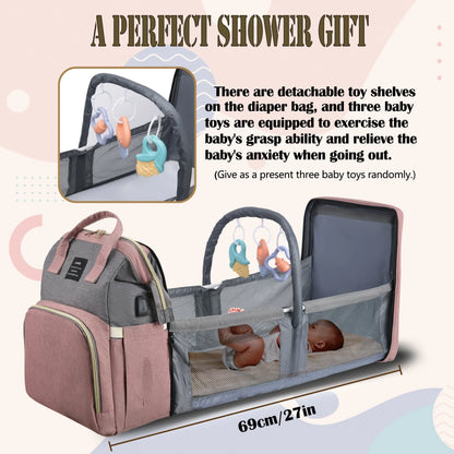 Sac de maternité léger et portable, lit de bébé pliable, sac de voyage de grande capacité pour la maternité, sac à dos pour bébé, sac de sortie pour maman.