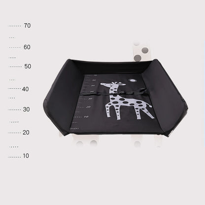 Table à langer pliable avec étagères de rangement Coussin avec échelle de hauteur Grande table à langer 80 x 63 cm