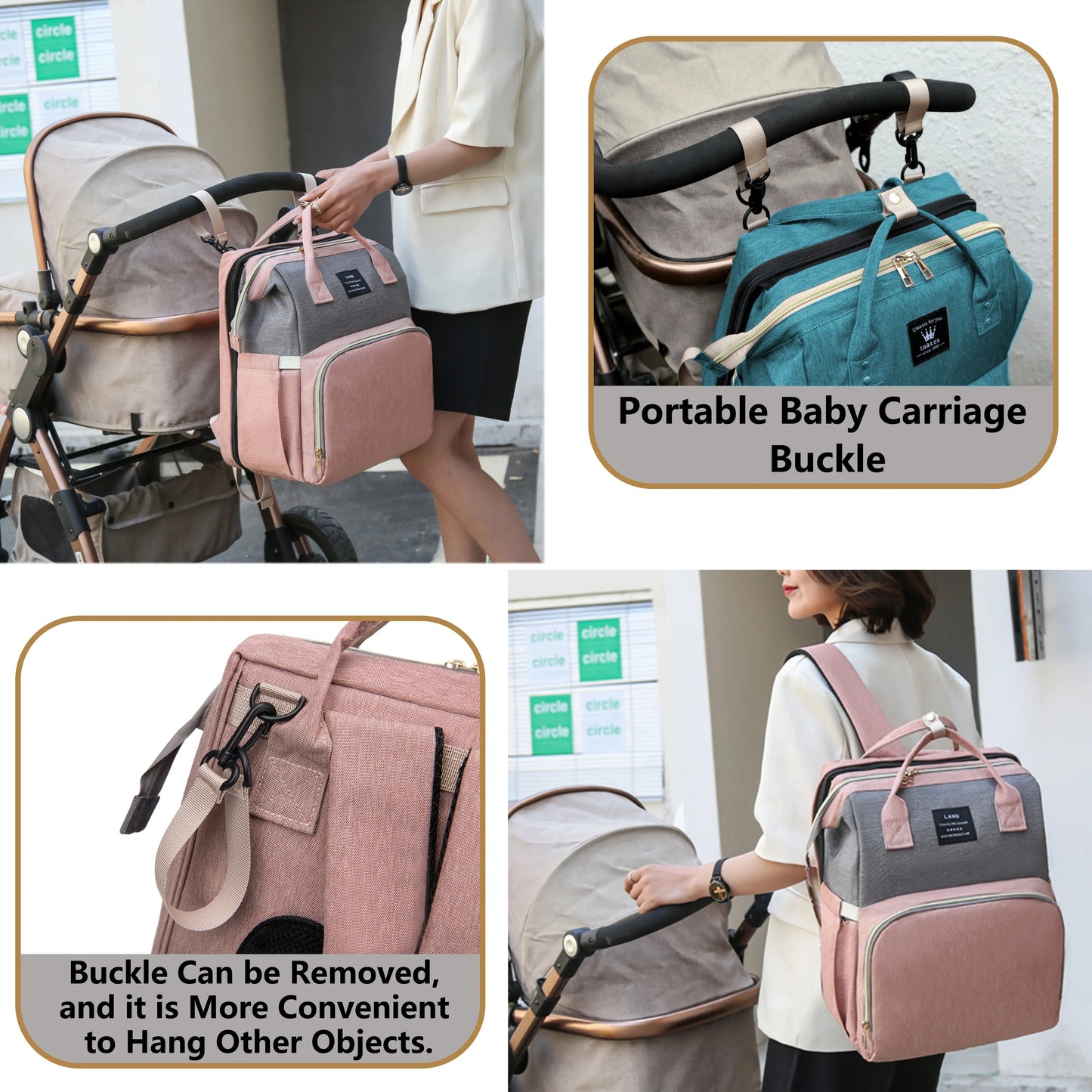 Sac de maternité léger et portable, lit de bébé pliable, sac de voyage de grande capacité pour la maternité, sac à dos pour bébé, sac de sortie pour maman.