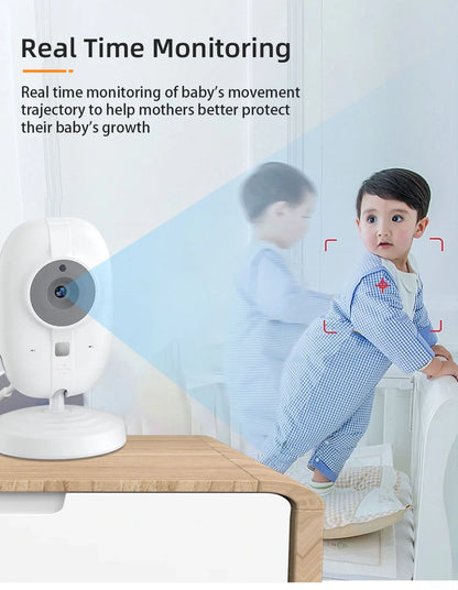 Moniteur vidéo sans fil pour bébé Cdycam New de 3,5 pouces avec vision nocturne, surveillance de la température, audio bidirectionnel et caméra de sécurité.